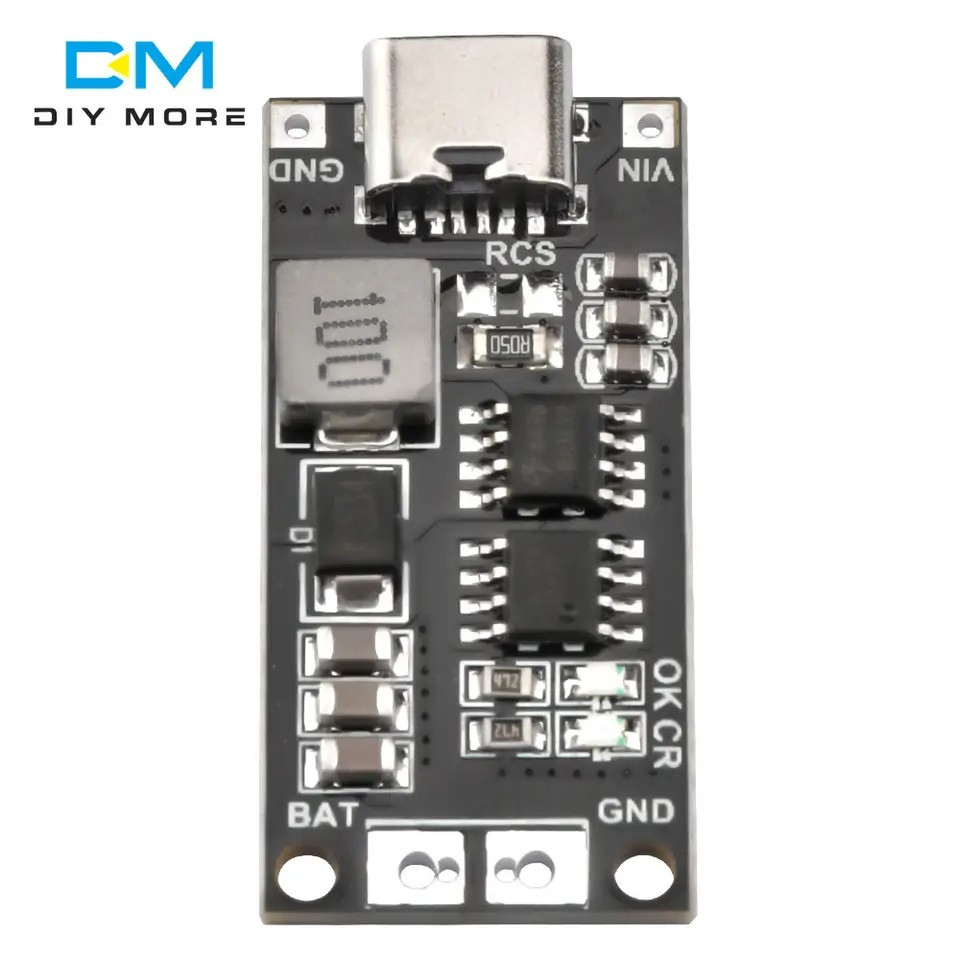 Плата BMS18650 Type-C для зарядки Li-Ion аккумуляторов с защитой ...