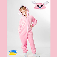 Кигуруми для девочек Стич розовый Теплый комбинезон с капюшоном для дома Детская сплошная пижама Ангел