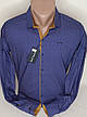Сорочка чоловіча Paul Smith vd-0037 синя приталена в принт із довгим рукавом Туреччина, фото 9