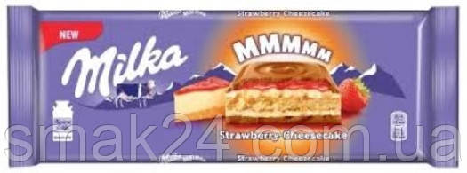 Шоколад Milka Strawberry Cheesecake (клубничный чизкейк) Швейцария 300г - фото 1 - id-p1050410224