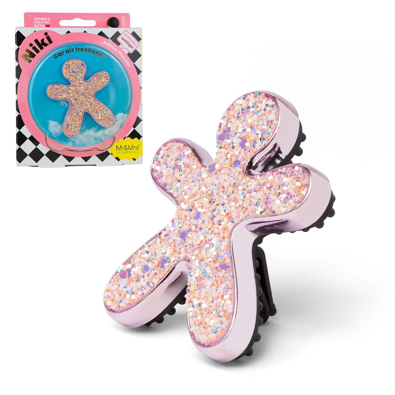 Ароматизатор в машину чоловічок Mr&Mrs NIKI FASHION Miss Rose - Pink / Iridescent