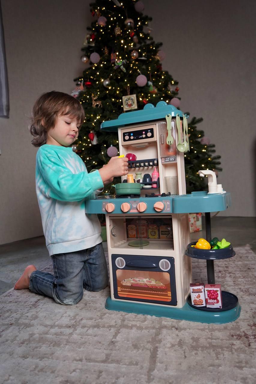 Кухня дитяча з паром та музикою 72см, Зелена, фото 1