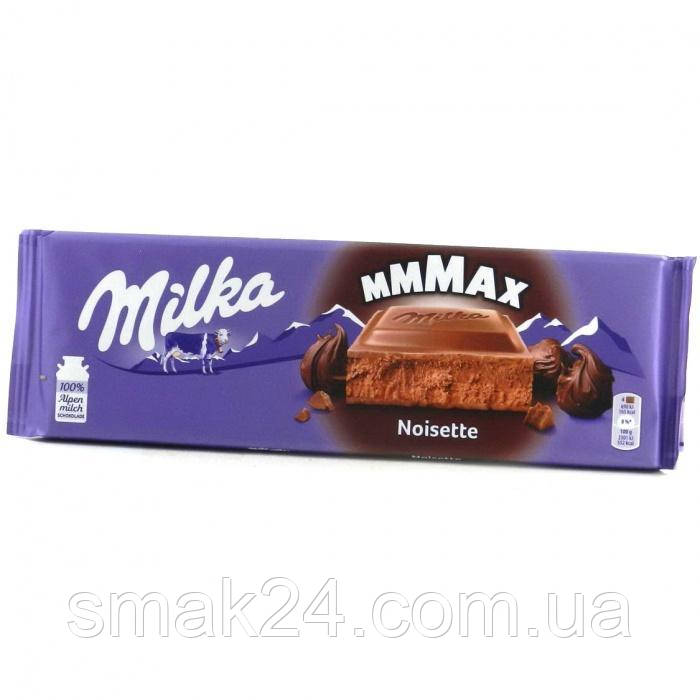 Шоколад молочний із горіховим кремом Milka Noisette Швейцарія 270г