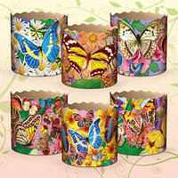 "Бабочки" 90х85мм/50шт бумажные формы для Пасхальной выпечки ТМ Easters