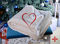 Плед із підігрівом від powerбанка колір беж, для дітей і дорослих. Електроплед тепло в кишені, у будь-яку погоду.