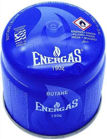 Балон газовий 1-разовий ENERGAS пробивний. 190 г/330 мл. тип 200 BUTAN Греція