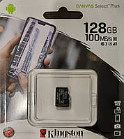 Картка пам'яті Kingston 128 GB microSDXC Canvas Select Plus 100R A1 C10