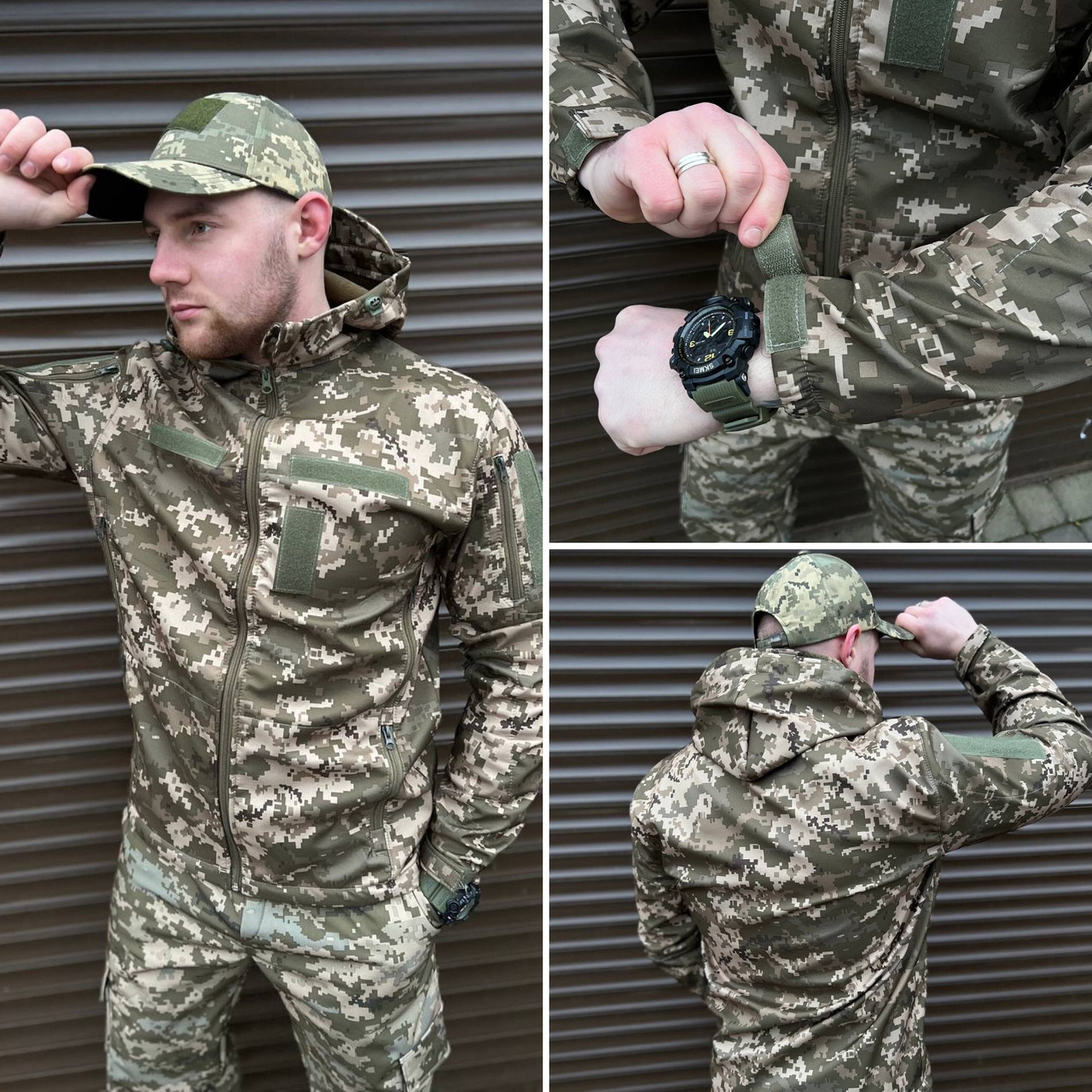Куртка тактична Піксель SoftShell Combat Tactical, Тактична куртка Піксель Демісезонна (46-56 р.), фото 1