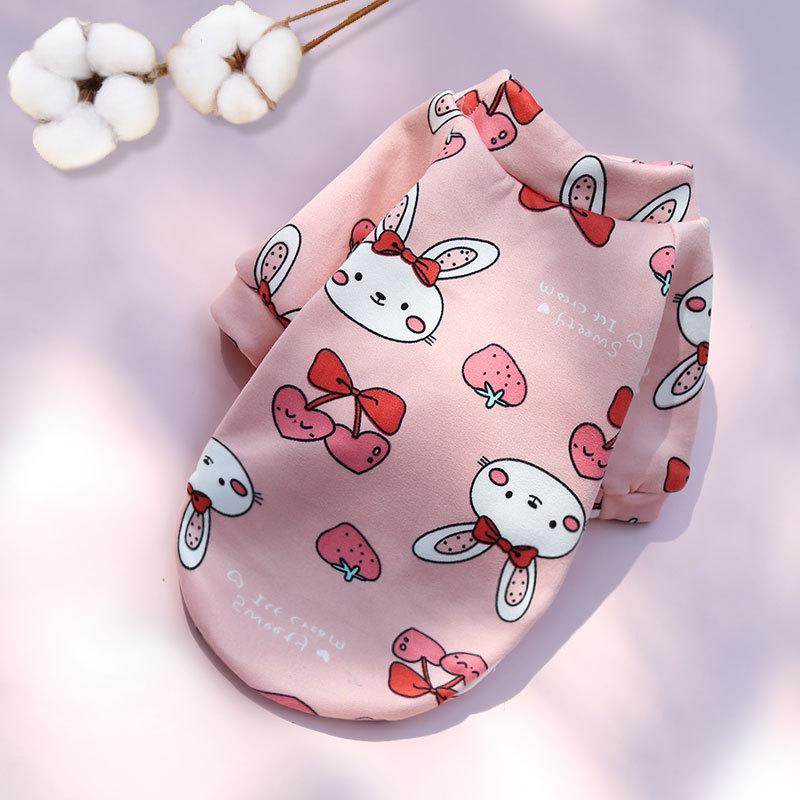 Пуловер для котів Pet Style "Зайчики-вишеньки" Рожевий XS, фото 1