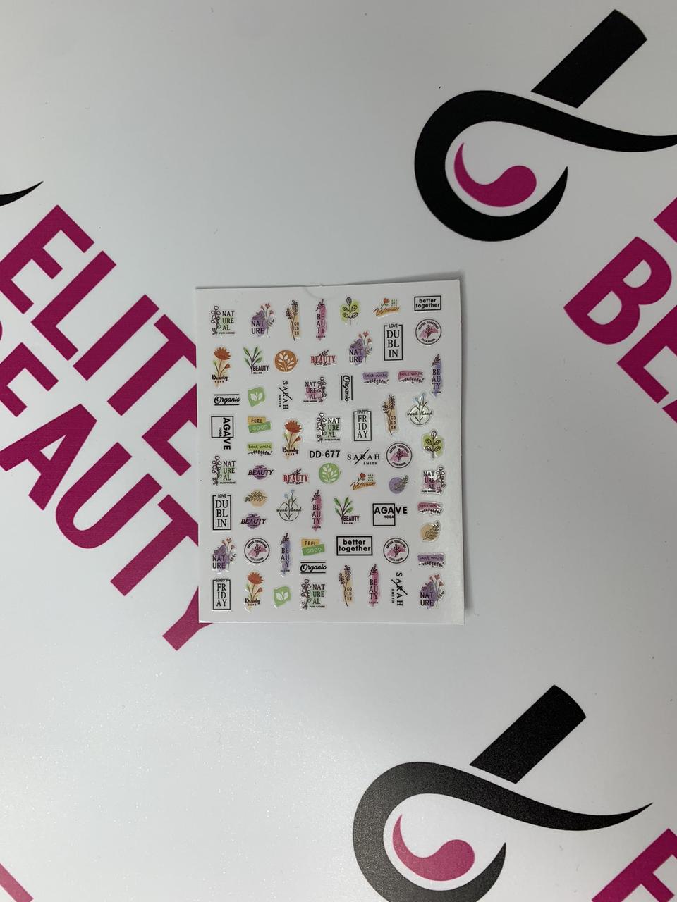 Наліпки на нігті 3D різної тематики