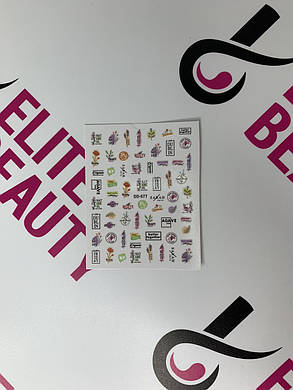 Наліпки на нігті 3D різної тематики, фото 1