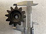 Шестерня 12 зубов d17мм (з буртом) до бетонозмешалкі, фото 3