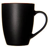 Чашка чорна матова з кольоровою серединкою керамічна Ваканда 350 мл для друку логотипу, фото 3