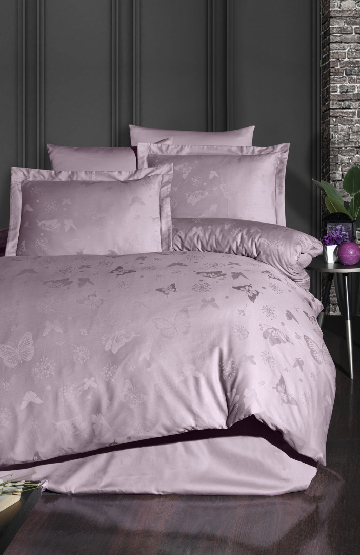 Турецька Постільна Білизна First Choice Jacquard Satin Corina Lavender