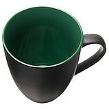 Чашка чорна матова з кольоровою серединкою керамічна Ваканда 350 мл для друку логотипу, фото 2