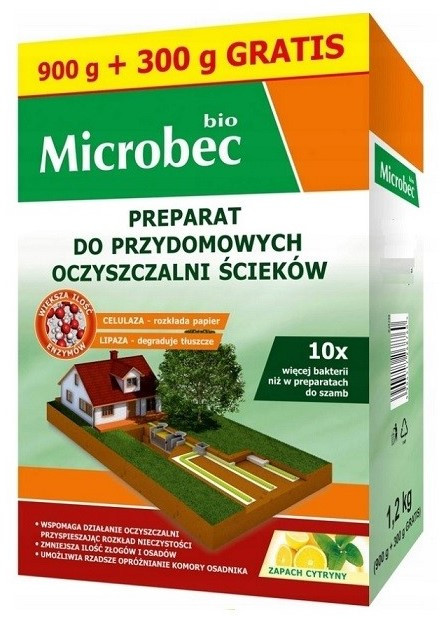 Очиститель для септика и выгребной ямы Bros Microbec 1200 г Microbec BIO в 10 раз больше бактерий - фото 2 - id-p1755209554