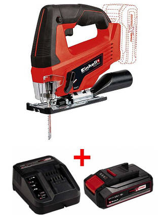 Професійний акумуляторний ручний лобзик Einhell TC-JS 18 Li - Solo : 18 В, 2700 об/хв (акум 2.5 ампера і зарядка) 4321209, фото 1