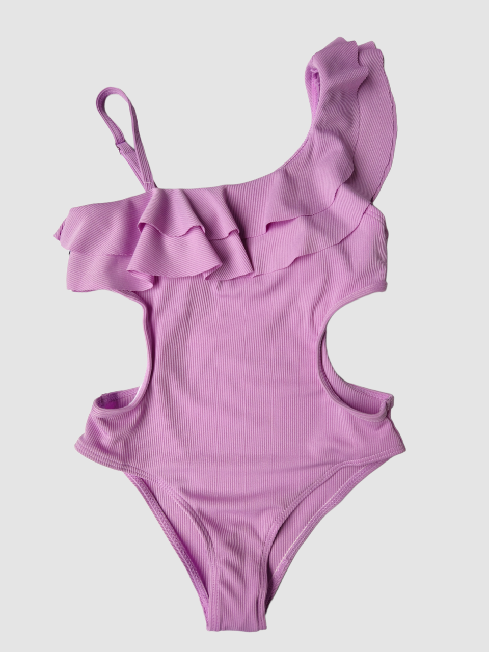 Дитячий і підлітковий купальник в рубчик Z.Five 2212 бузковий на 120 см ріст