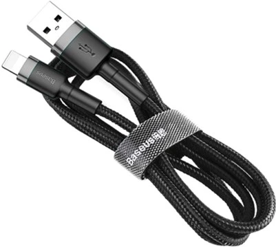 Кабель Baseus cafule в нейлоновой обплетке Cable USB For Type-C 15W 1m черный - фото 2 - id-p1755210784