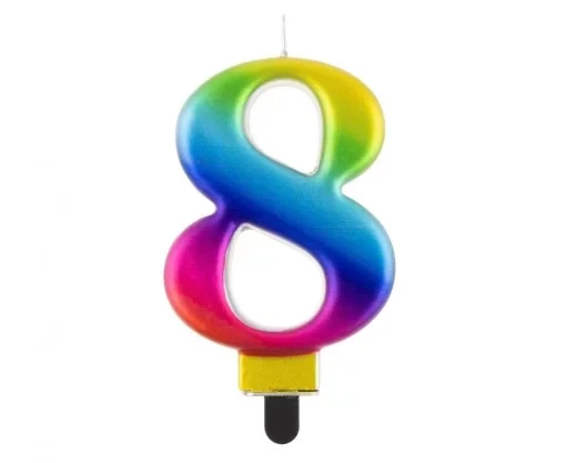 Godan Свічка для торту цифра 8 Galaxy, 8,0 cm