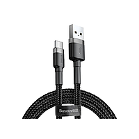 Кабель Baseus cafule в нейлоновой обплетке Cable USB For Type-C 15W 1m черный