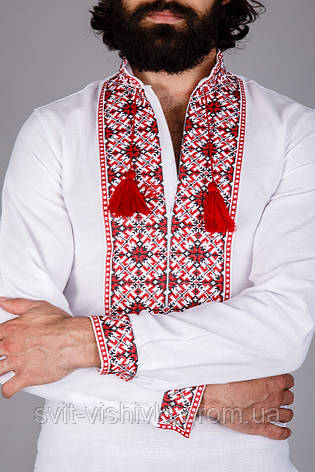 Чоловіча вишинка на домотканому полотні, фото 2