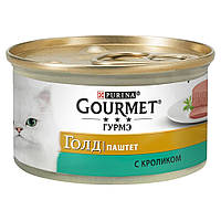 Вологий корм для котів Gourmet Gold Pate Rabbit з кроликом паштет консерви для котів 85 г