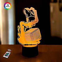 3D світильник нічник з пультом "Молот Тора" 3DTOYSLAMP