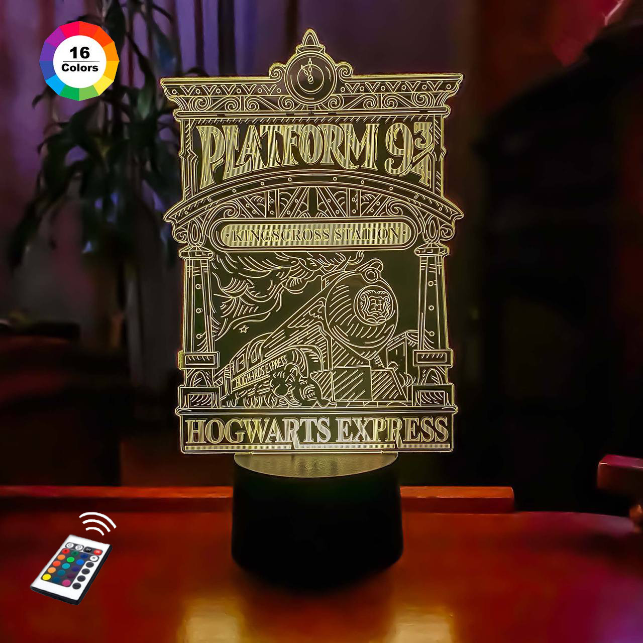 3D світильник нічник з пультом "HOGWARTS EXPRESS" 3DTOYSLAMP, фото 1