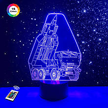 3D світильник нічник з пультом  "HIMARS" 3DTOYSLAMP