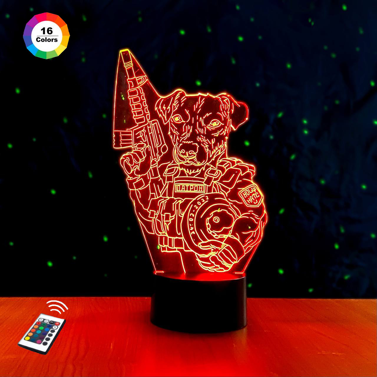 3D світильник нічник з пультом "Пес Патрон" 3DTOYSLAMP, фото 1