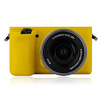 ТОП - Защитный силиконовый чехол для фотоаппаратов SONY A6000 - желтый