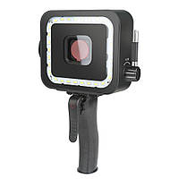 ТОП - Водонепроницаемый LED свет, вспышка с светофильтром для экшн камер GoPro Hero 5, 6, 7 (код № XTGP540)