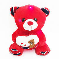 Светящийся и говорящий плюшевый мишка Тедди с сердцем Красный (2560)