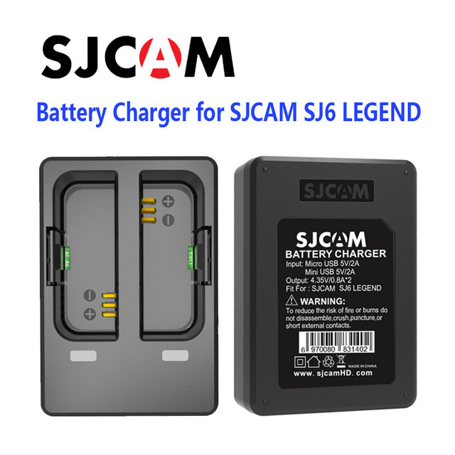 ТОП - Зарядний пристрій для SJcam SJ6 Legend (dual) — для двох акумуляторів