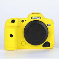 ТОП - Защитный силиконовый чехол для фотоаппаратов Canon EOS R5, R6 - желтый