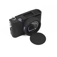 ТОП - Защитный силиконовый чехол с крышкой Puluz DCA1585B для фотоаппаратов SONY RX100 VII / RX100 M7 - черный