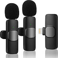ТОП - Беспроводная петличная система на 2 микрофона Convers К1 для телефона IPhone 7, 8, Х, 11, 12, 13, 14