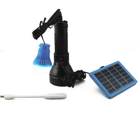 Ліхтар ручний BL YW-038 з лампою і сонячною батареєю 8408, фото 2