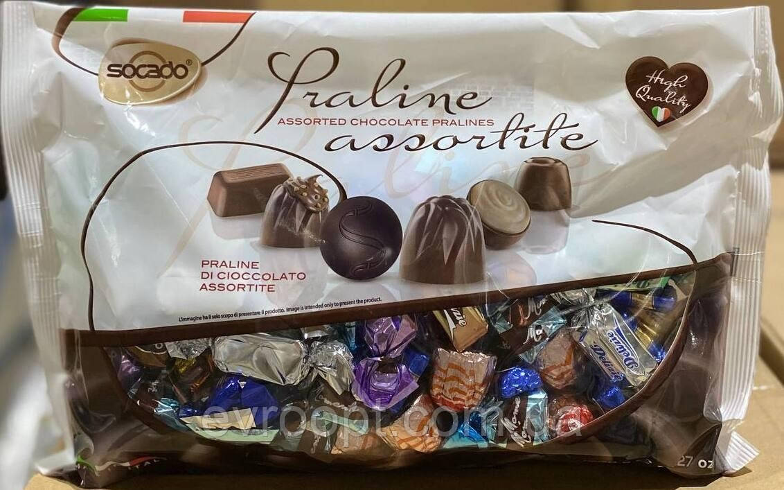 Socado Pralines Assorted (11035) Праліне асорті з молочного та темного шоколаду 1кг