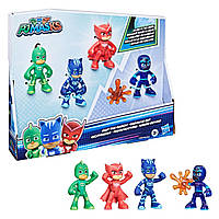 PJ Masks Night Time Mission набор фигурок герои в масках Figure Catboy, Owlette, Gekko, светятся в темноте Has