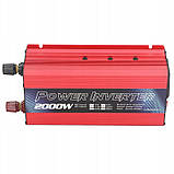 Перетворювач напруги з 12V в 220V 2000W, Підвищувальний інвертор, Автоінвертор, фото 6