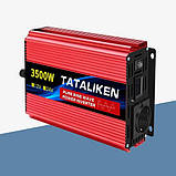 Інвертор напруги чиста синусоїда з 12V в 220V 3500W, Підвищувальний перетворювач, Інвертор для котла, фото 3
