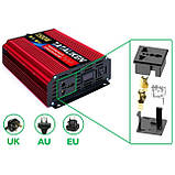 Інвертор напруги чиста синусоїда з 12V в 220V 3500W, Підвищувальний перетворювач, Інвертор для котла, фото 4