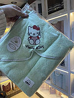 Полотенце уголок для купания ребенка новорожденного младенца махровое мягкое Турция Gulcan разные цвета