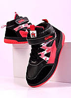 Кроссовки ботинки детские Sprite еврозима черные красные 28 (18.5 см)