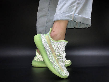 Кросівки Adidas Yeezy Boost 350 V2 Yeеzreel Reflective Green / Адідас Ізі Буст 350 Ізріл Рефлективні Зелені, фото 1