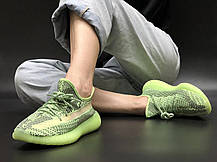 Кросівки Adidas Yeezy Boost 350 V2 Yeеzreel Reflective Green / Адідас Ізі Буст 350 Ізріл Рефлективні Зелені, фото 6
