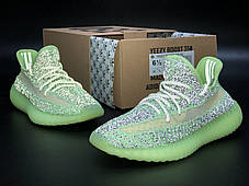 Кросівки Adidas Yeezy Boost 350 V2 Yeеzreel Reflective Green / Адідас Ізі Буст 350 Ізріл Рефлективні Зелені, фото 4