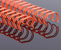 Пружины для переплета металлические DA, А4 100 шт/уп (3:1) 9,5 мм, оранжевые